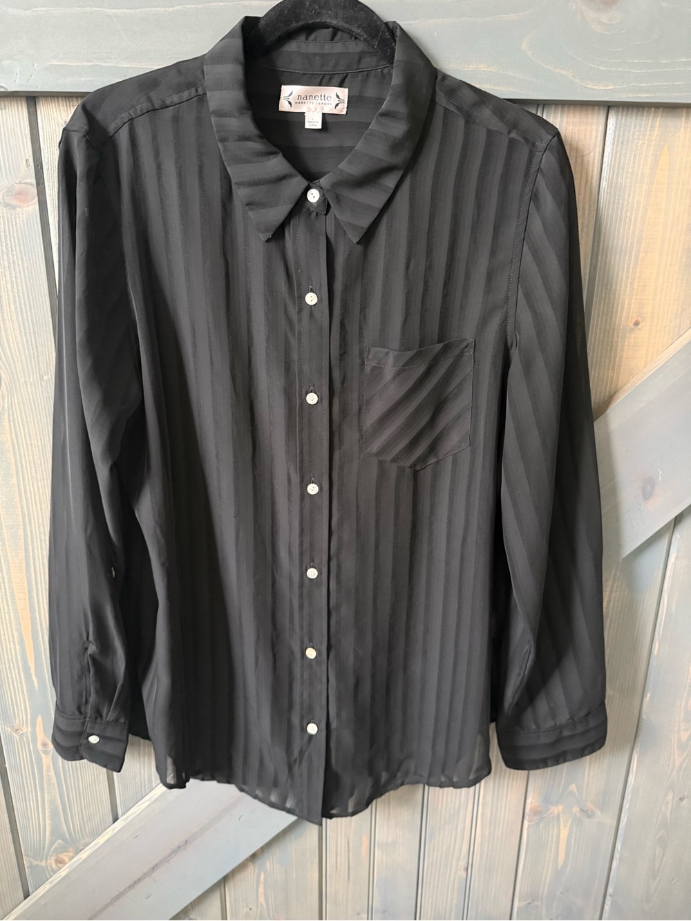 Nanette Lepore Shear Pleated Button Shirt